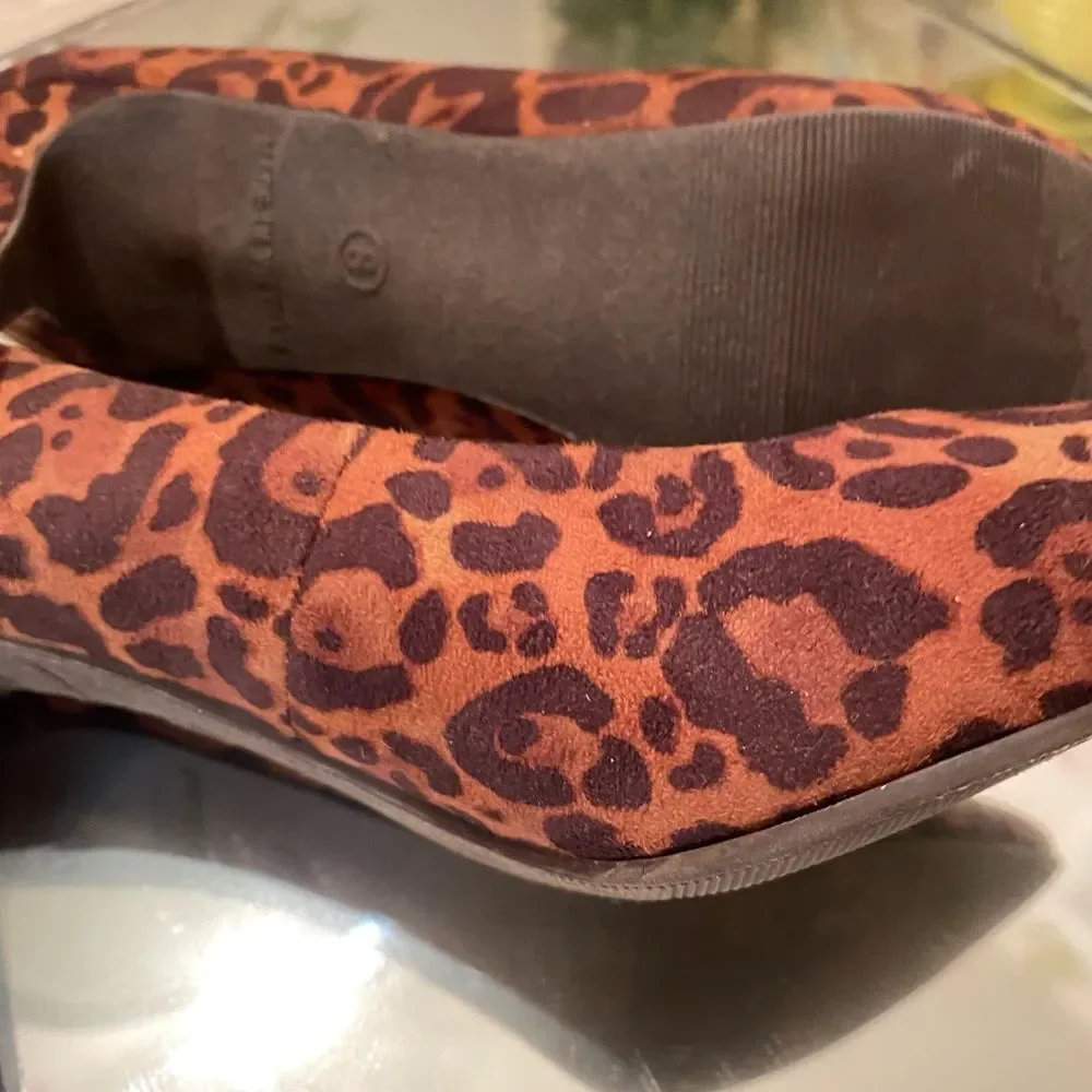 Old Navy Suede Leopard Shoe -8 brown lesopard, never worn , new - Picture 4 of 8